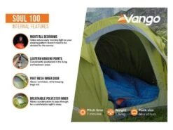 Vango Experience Tent Soul 100 9 Vango Experience Tent Soul 100 -Kampeeruitrusting 12 3 vango experience tent soul 100 eigenschappen binnenkant tersoult15077