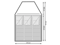 Eurotrail Koepeltent Campsite Rocky 3 Polyester -Kampeeruitrusting 17 2 eurotrail koepeltent campsite rocky 3 polyester ette0806 0904