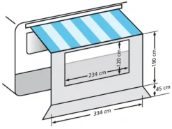Eurotrail Universele Voorwand Met Raam 350 -Kampeeruitrusting 21 1 eurotrail universele voorwand met raam 350 etct 0023 350