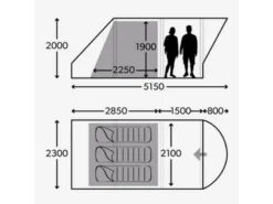 Dometic Opblaasbare Familie Tent Ftc Boracay 301 Tc -Kampeeruitrusting 5 2 dometic opblaasbare familie tent ftc boracay 301 tc 9120001463