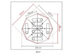 Coleman Familie Tent Octagon Blue-lime -Kampeeruitrusting 64 3coleman familie tent octagon blue lime 2000035750