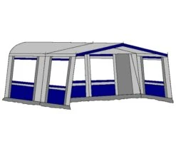 Hele Luifel Voor Voortent Aanritsbaar De Vaart Lux Serie Blauw.